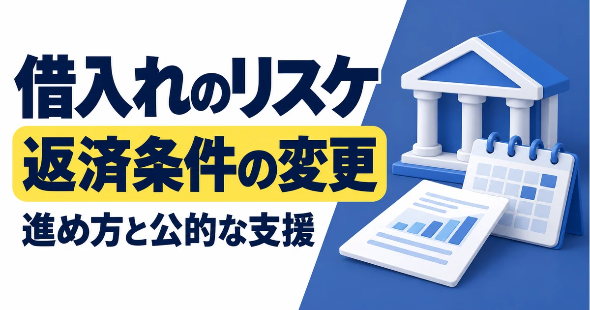 借入れのリスケ、返済条件を変更する手順と公的な支援
